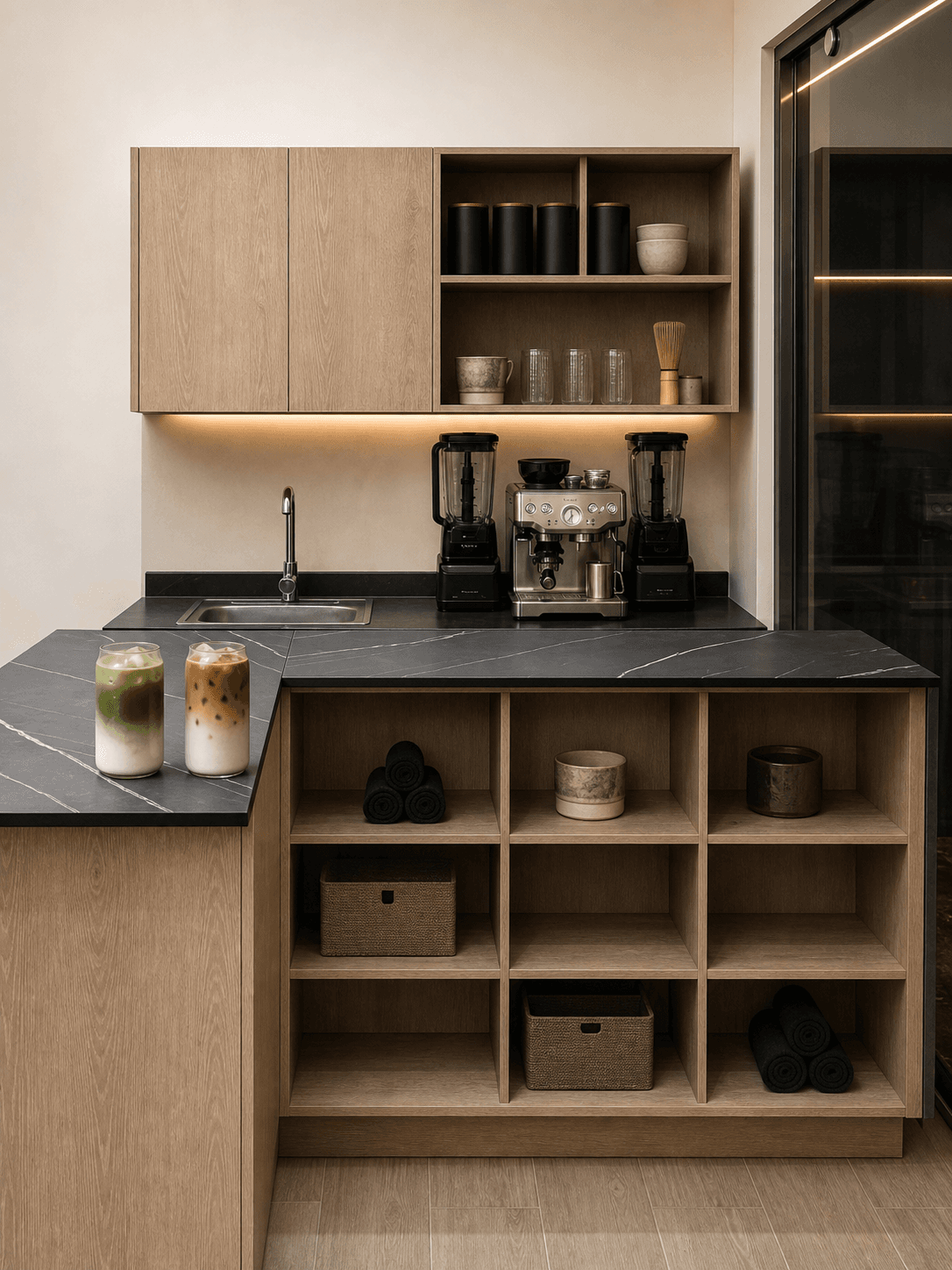 Barra de café y matcha de JJ Studio